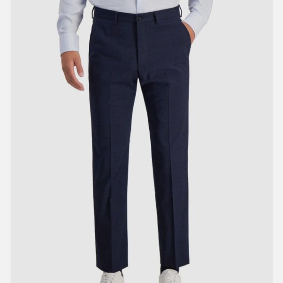 $260 Armani Exchange Men's Dark Navy Blue Wool Slim Fit Solid Suit Pants - Picture 1 of 11